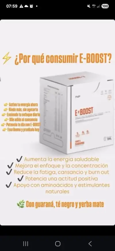 E-Boost suplemento energético - miniatura 5