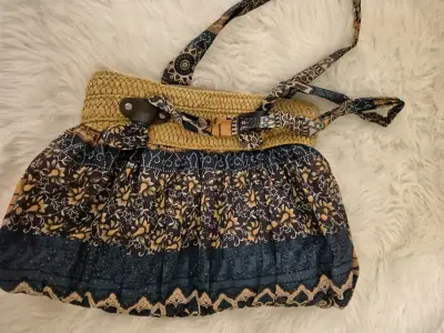Bolso de tela con estampado floral - miniatura 1