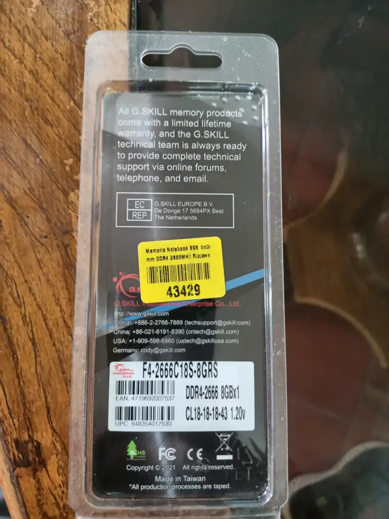 Memoria RAM DDR4 G.Skill Ripjaws - 2