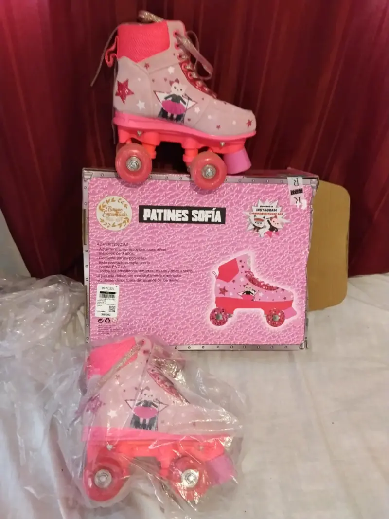 Patines Sofía rosados en caja - 2