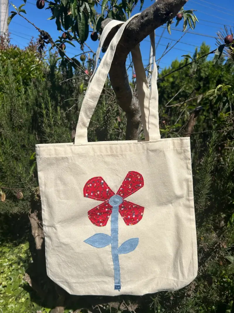 Bolsa Tela con diseño de flor - 2