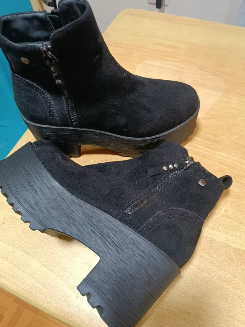 Botines plataforma negros - 2