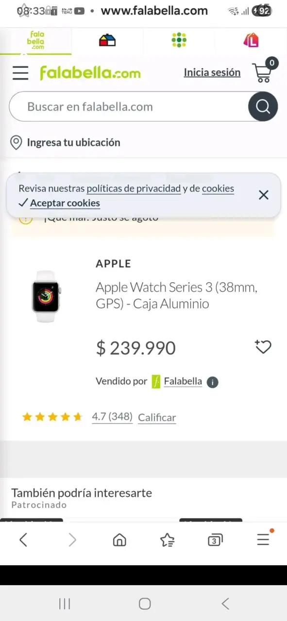 Smartwatch Apple aluminio  con correa - 3