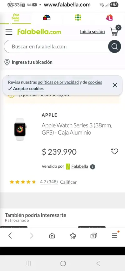 Smartwatch Apple aluminio  con correa - miniatura 3