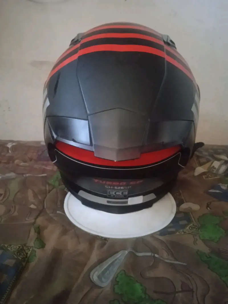 Casco de moto Shaft rojo - 2