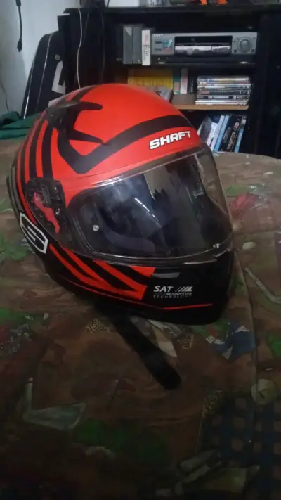 Casco de moto Shaft rojo - miniatura 3