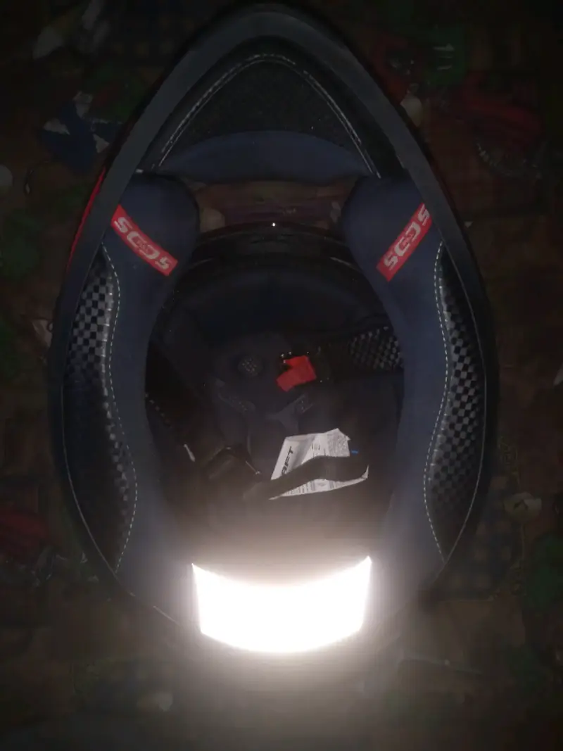 Casco de moto Shaft rojo - 5