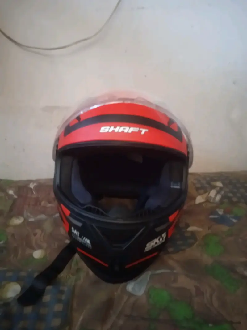 Casco de moto Shaft rojo - 6