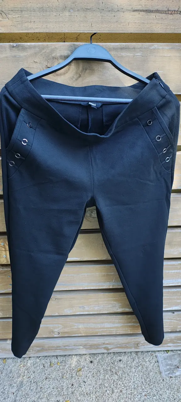 Pantalón negro casual mujer - 1