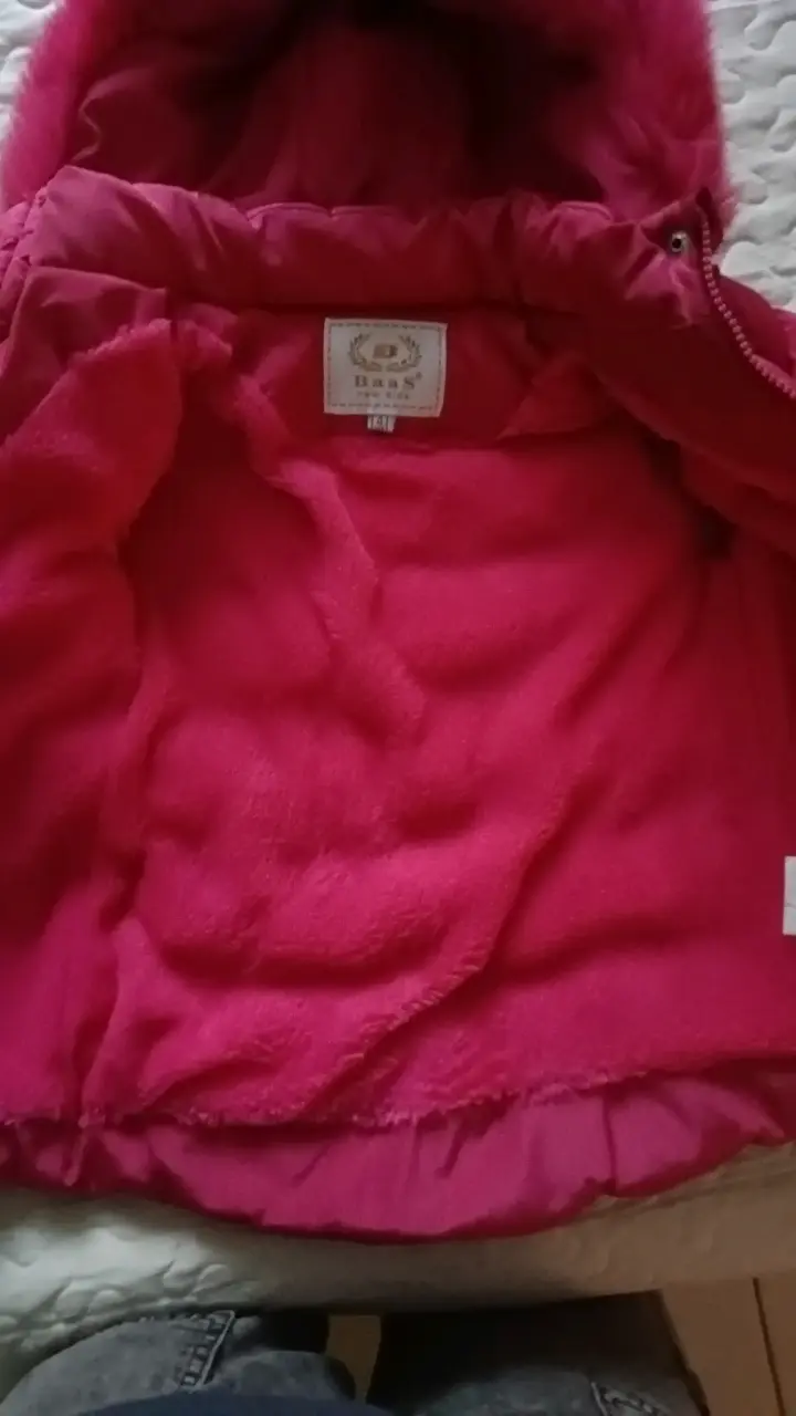Chaqueta de abrigo infantil fucsia - 2
