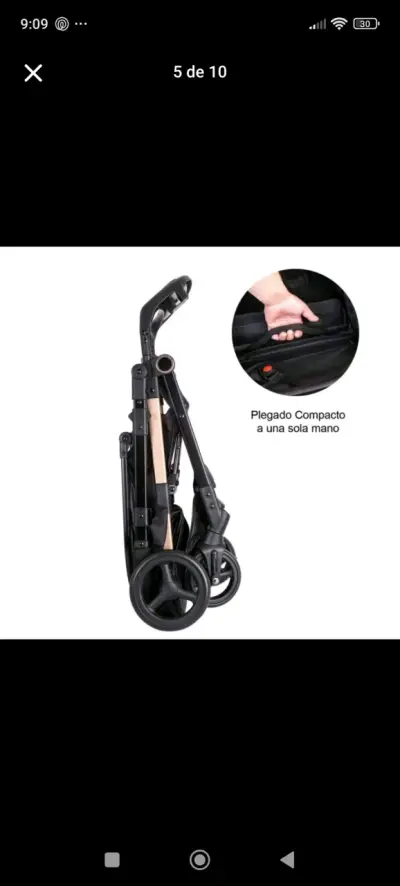 Coche para bebé Bebesit negro - miniatura 4