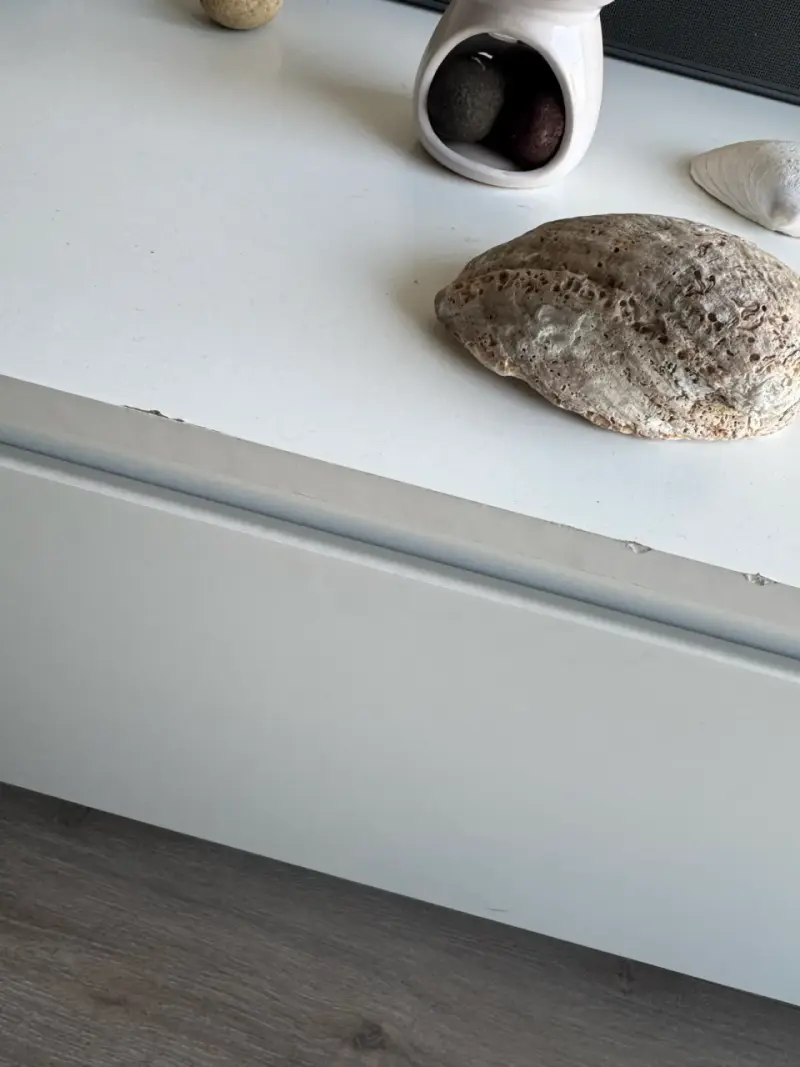 Mueble TV minimalista blanco 2,20m - 3