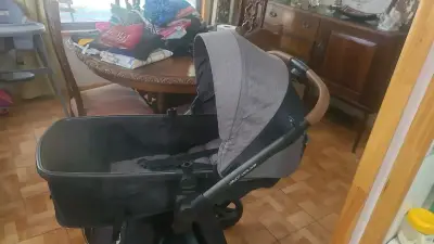Coche de bebé plegable gris babisec 360° - miniatura 2