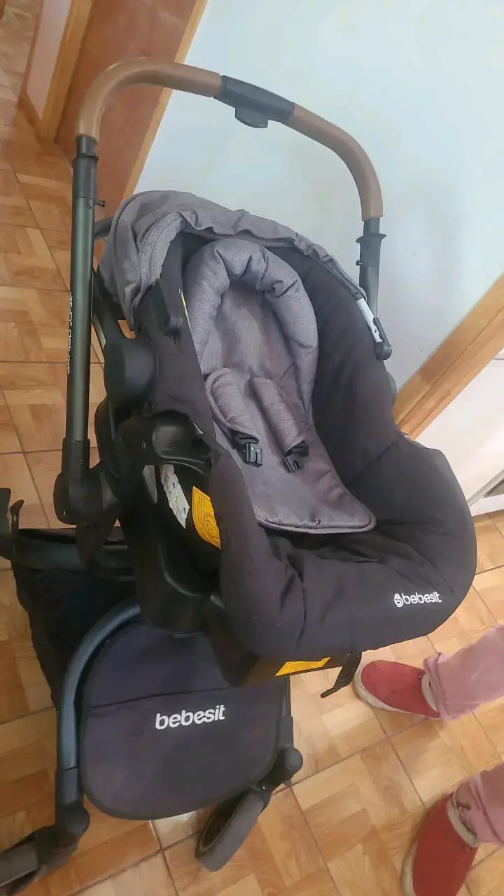 Coche de bebé plegable gris babisec 360° - 3