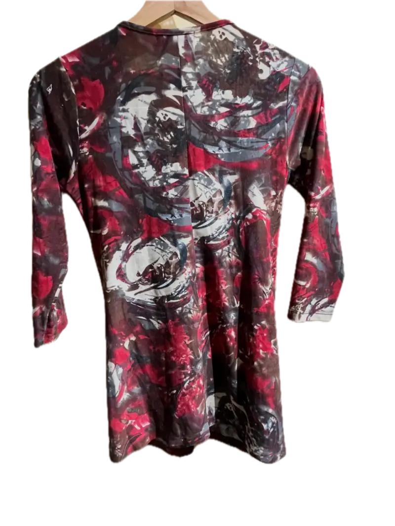 Blusa-Polera de casual estampado multicolor S-M - 2