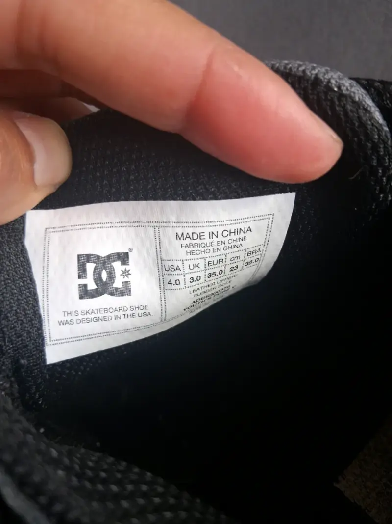 Zapatillas gris con velcro marca dc - 5