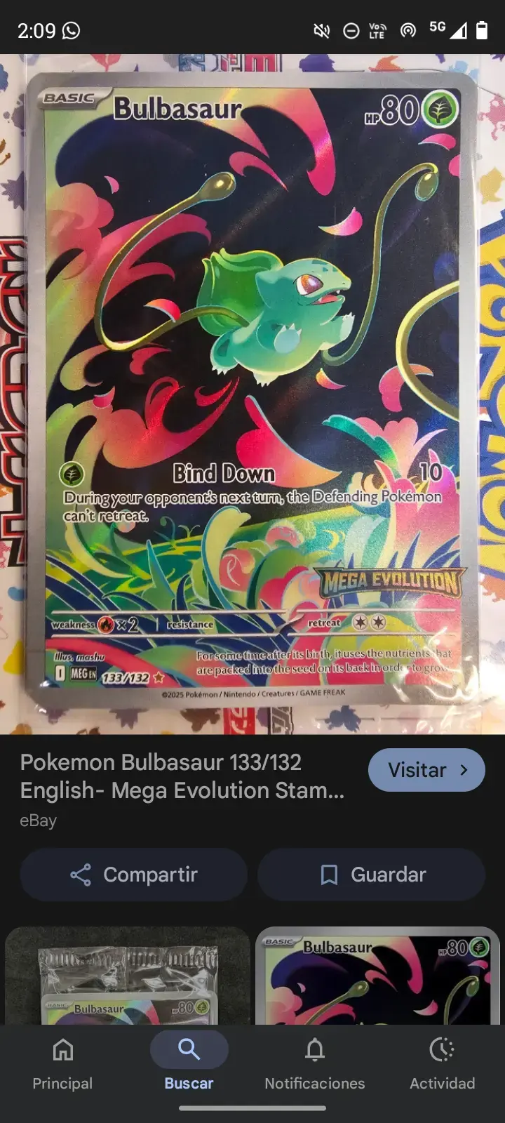 Carta Pokémon Bulbasaur - 2