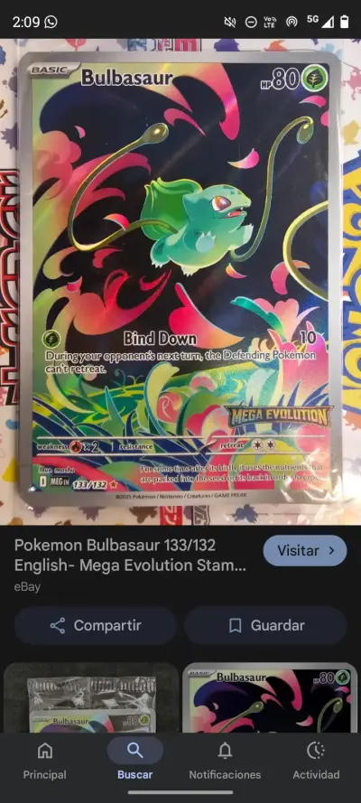 Carta Pokémon Bulbasaur - miniatura 2