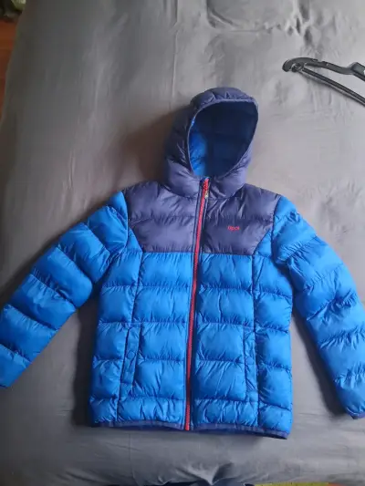 Chaqueta inflable azul con capucha marca lippi - miniatura 1