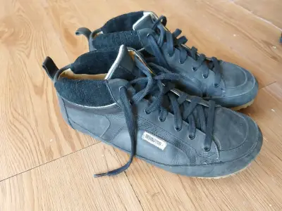 Zapatillas altas negras de cuero - miniatura 3