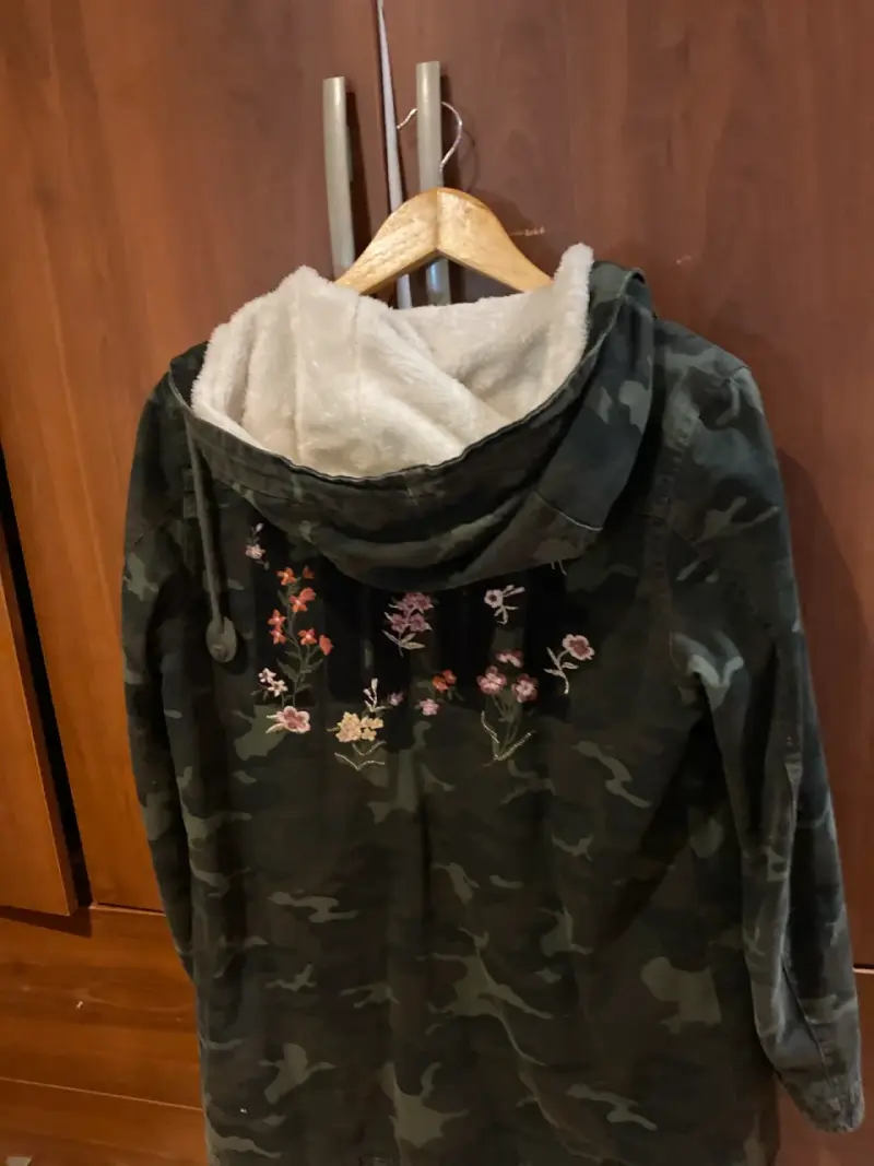 Parka camuflada verde floral - 1