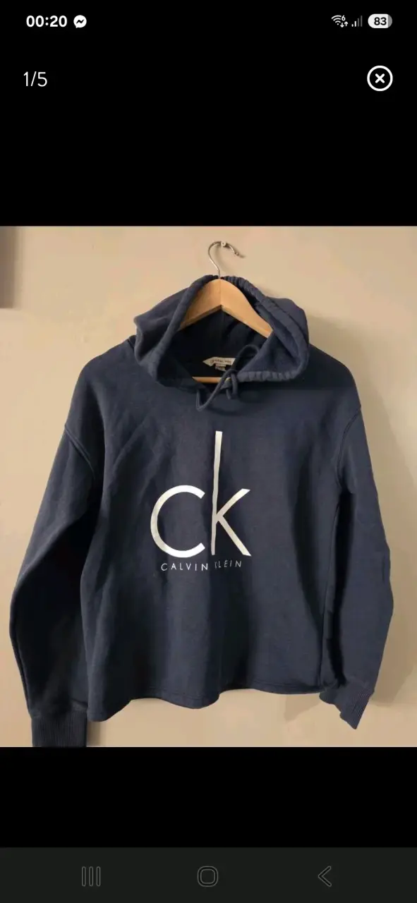 Polerón azul con capucha Calvin Klein - 2