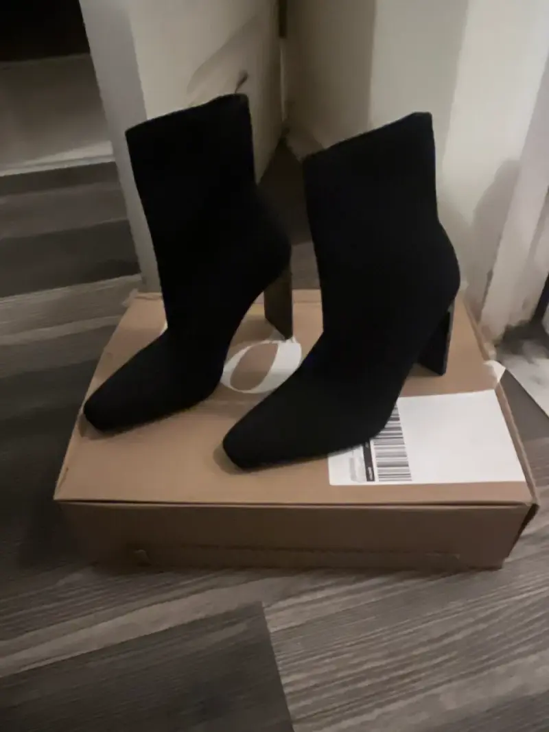 Botines negros de tacón alto Zara - 4