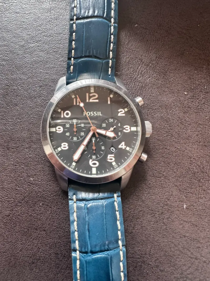 Reloj Fossil cronógrafo azul - 1