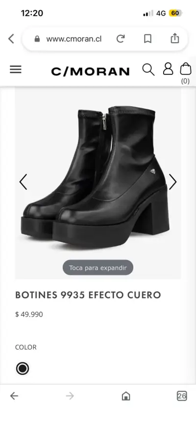 Botas negras de plataforma cmoran - miniatura 4
