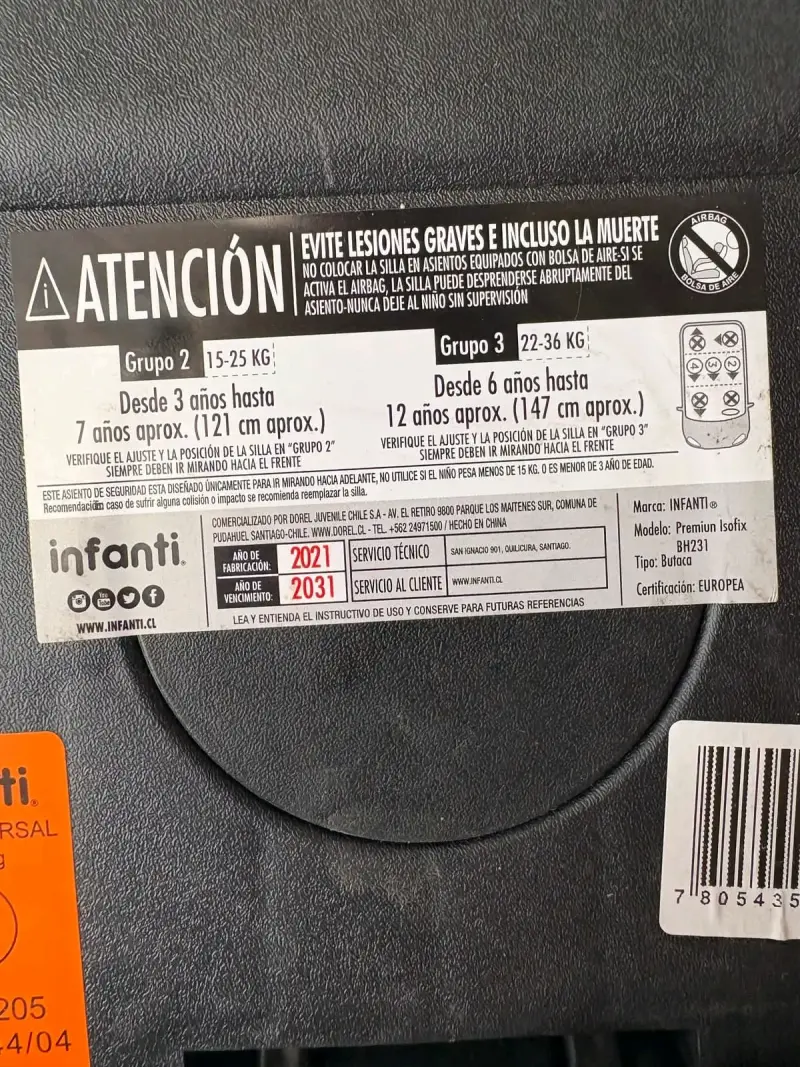 Silla de auto para niño SRS negra - 2