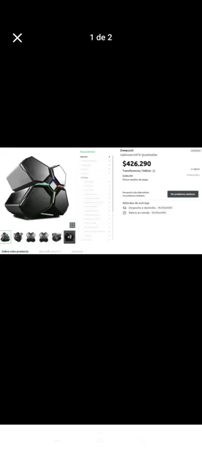 Gabinete Deepcool EATX Quadstellar - miniatura 1