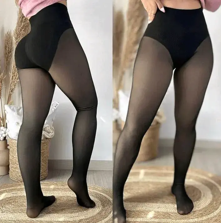 Pantys negras transparentes altas - 1
