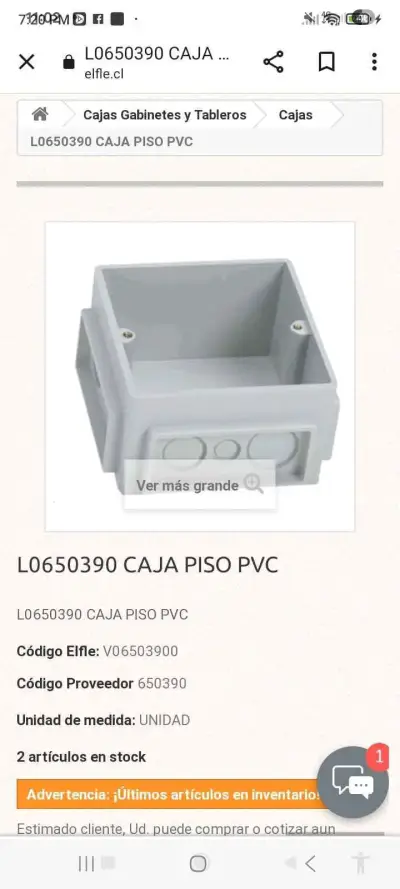Caja PVC para piso legrand - miniatura 1