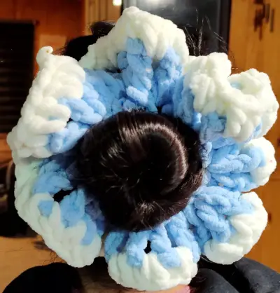 Moño rosado tejido a crochet - miniatura 4