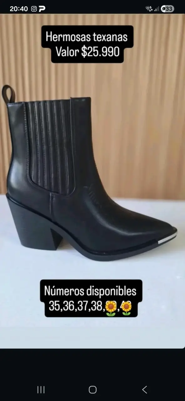 Botines texanos negros