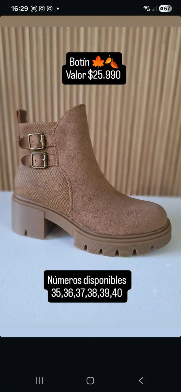Botines marrón con hebillas