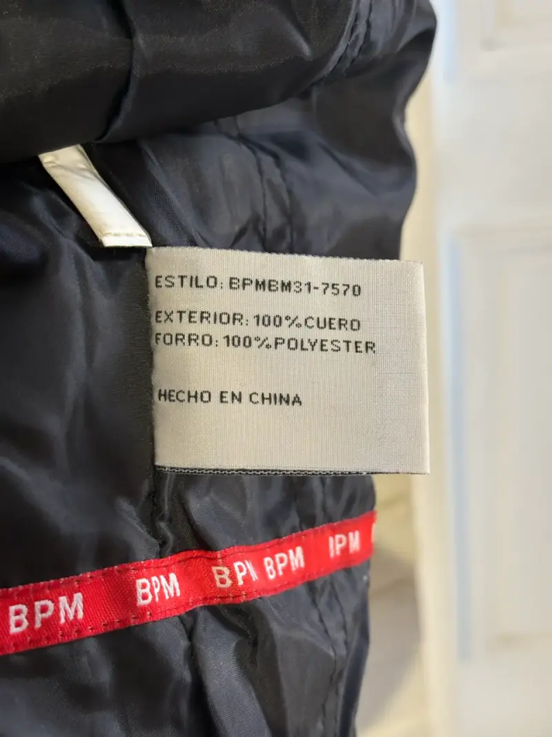 Chaqueta de Cuero Genuino BPM - Talla M - 5