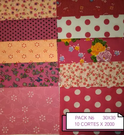 Pack de telas variadas 30x30 cm - miniatura 1