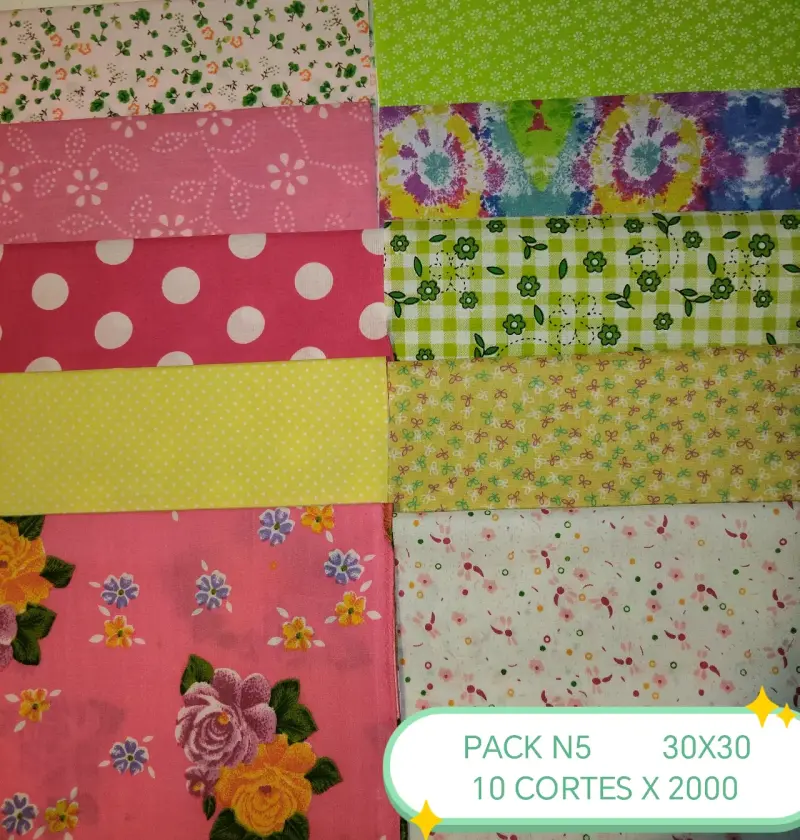 Pack de telas variadas 30x30 cm - 2