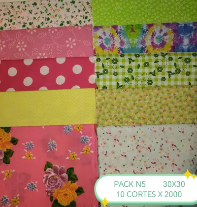 Pack de telas variadas 30x30 cm - miniatura 2