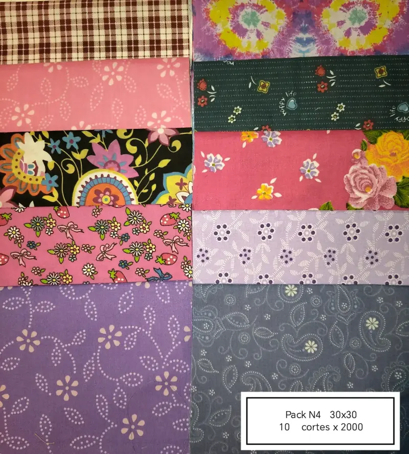 Pack de telas variadas 30x30 cm - 3