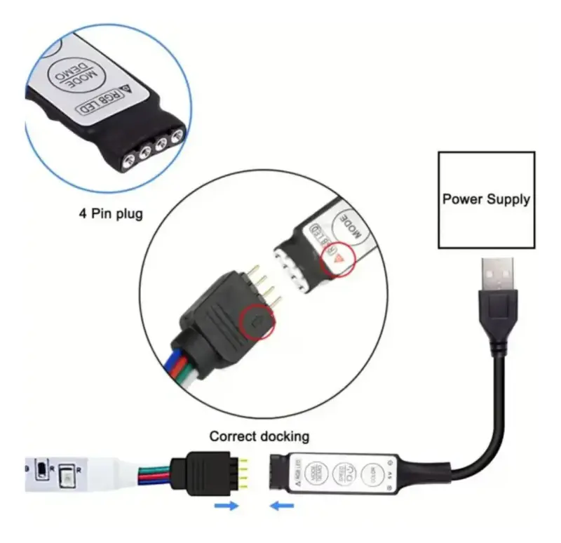 Nueva: Tira LED RGB 5 m adhesivo - 3