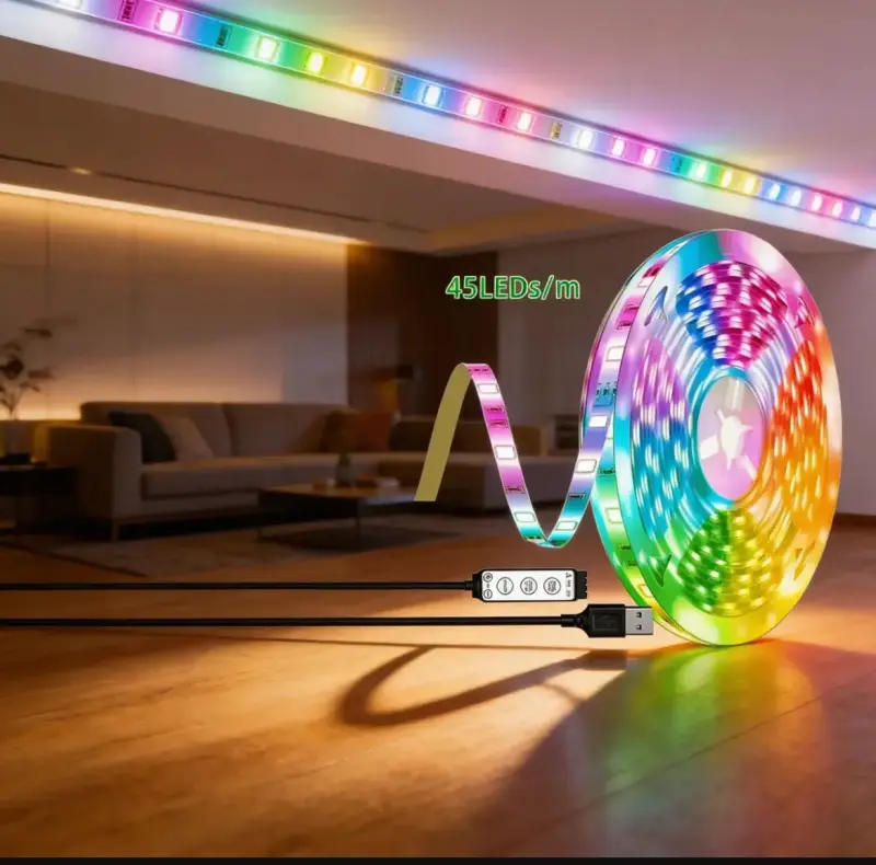Nueva: Tira LED RGB 5 m adhesivo - 4