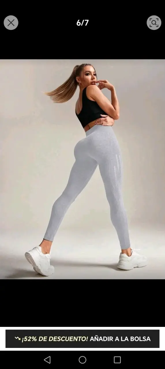 Leggings deportivos grises para mujer - 1