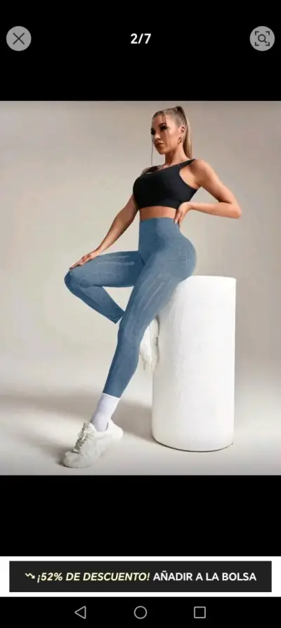 Leggings deportivos grises para mujer - miniatura 4