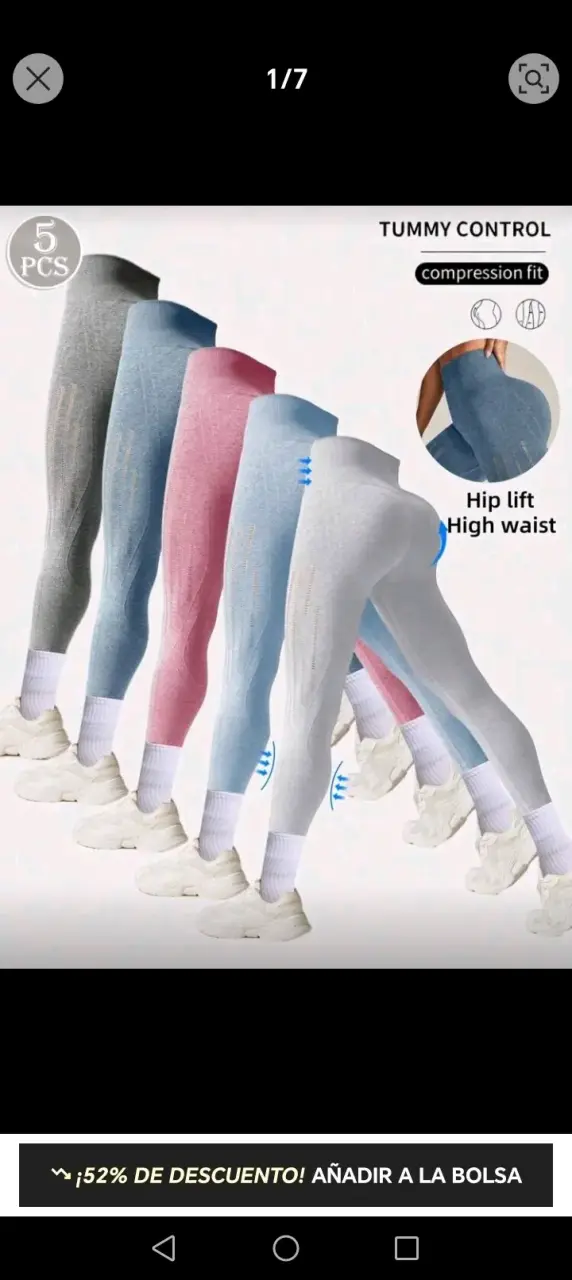 Leggings deportivos grises para mujer - 5