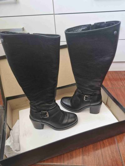 Botas negras con hebilla Pollini - miniatura 1