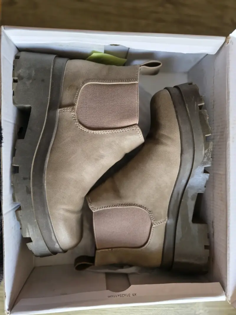 Botines de cuero cafés - 1
