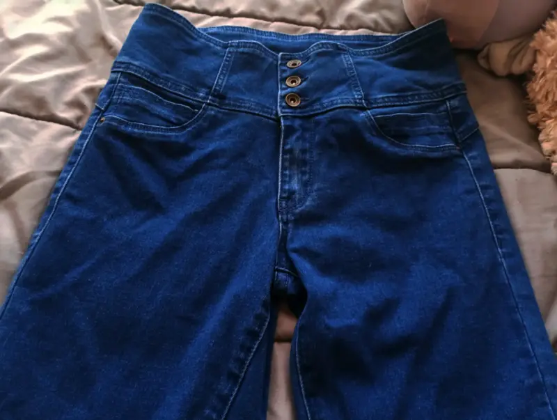 Jeans azul talle alto - 1