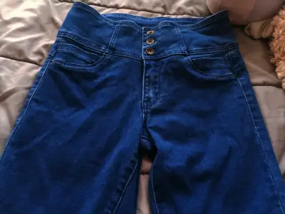 Jeans azul talle alto - miniatura 1